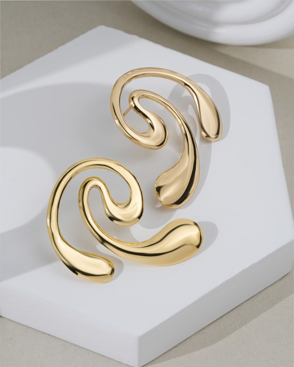 Swirl Statement Earrings – Korean Fashion Edition