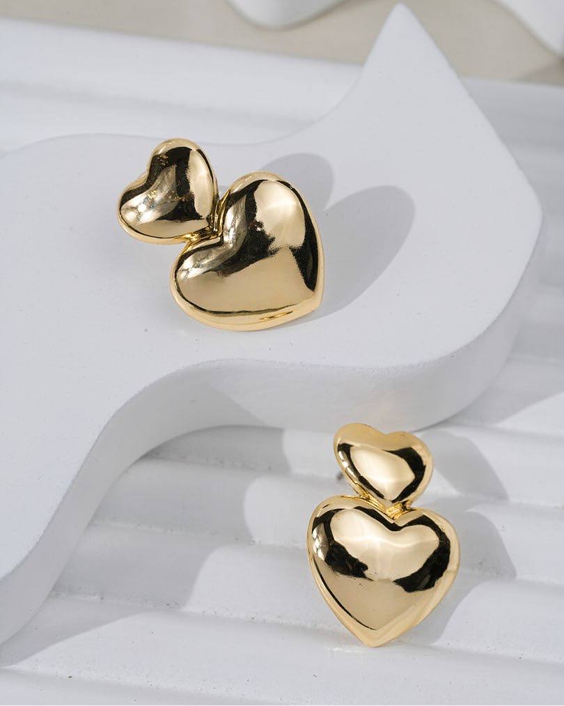 Seoul Double Heart Earrings