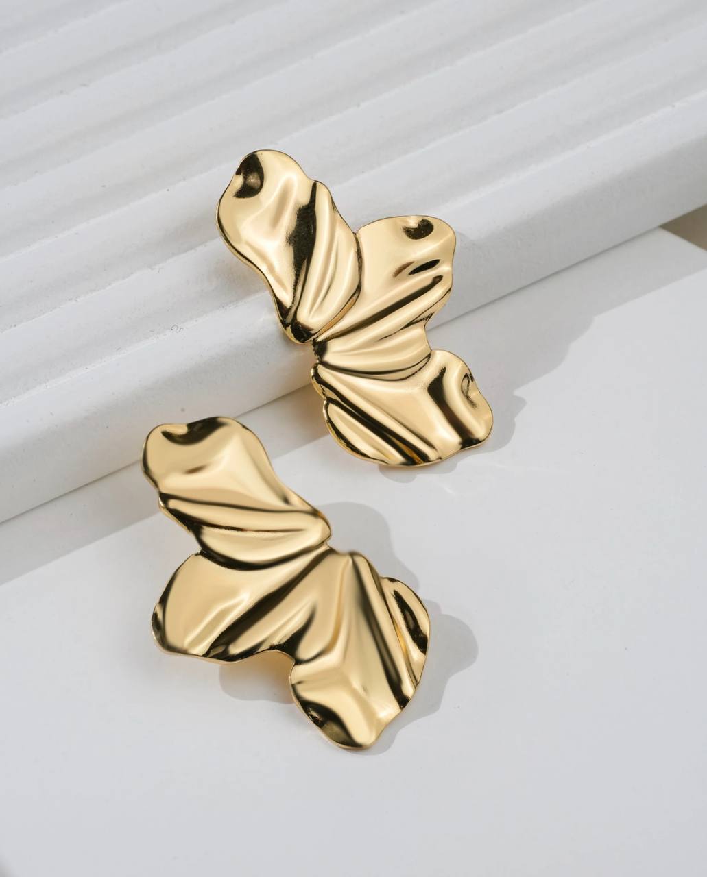 Seoul Sculpted Petal Statement Earrings